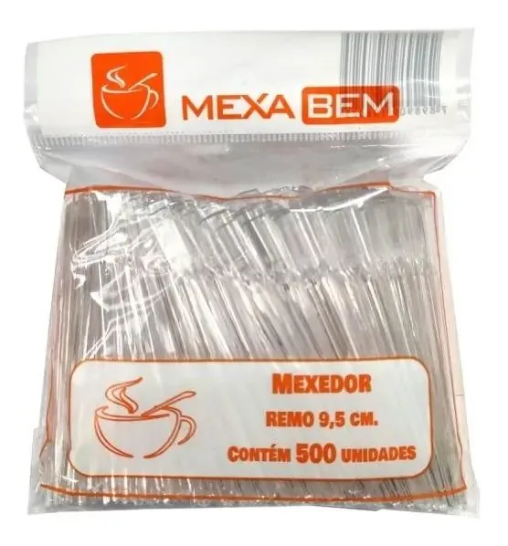 Mexedor Colherzinha Cristal 9,5CM Mexabem C/200