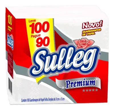Guardanapo (31X31) Sulleg Folha Simples C/100 (01013102)