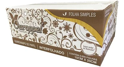 Guardanapo Int. 10X20 F.s. Ouroppel C/8000FLS (5914)