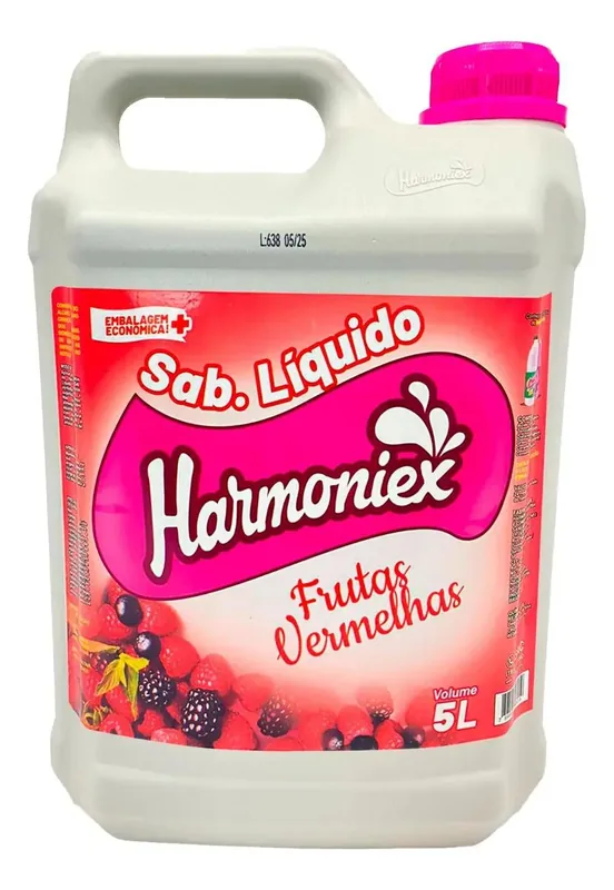 Sabonete Liq. Frutas Vermelhas - Harmoniex - 5 Lts