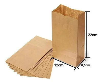 Saco Kraft Natural Sos - Pp (12X6,5X22) C/50