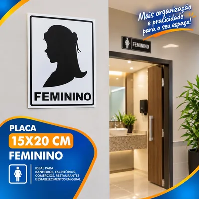Placa 15X20 Feminino Un