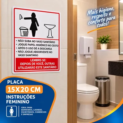 Placa 15X20 Instrucoes Feminino Un