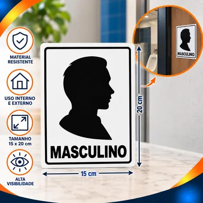 Placa 15X20 Instrucoes Masculino Un