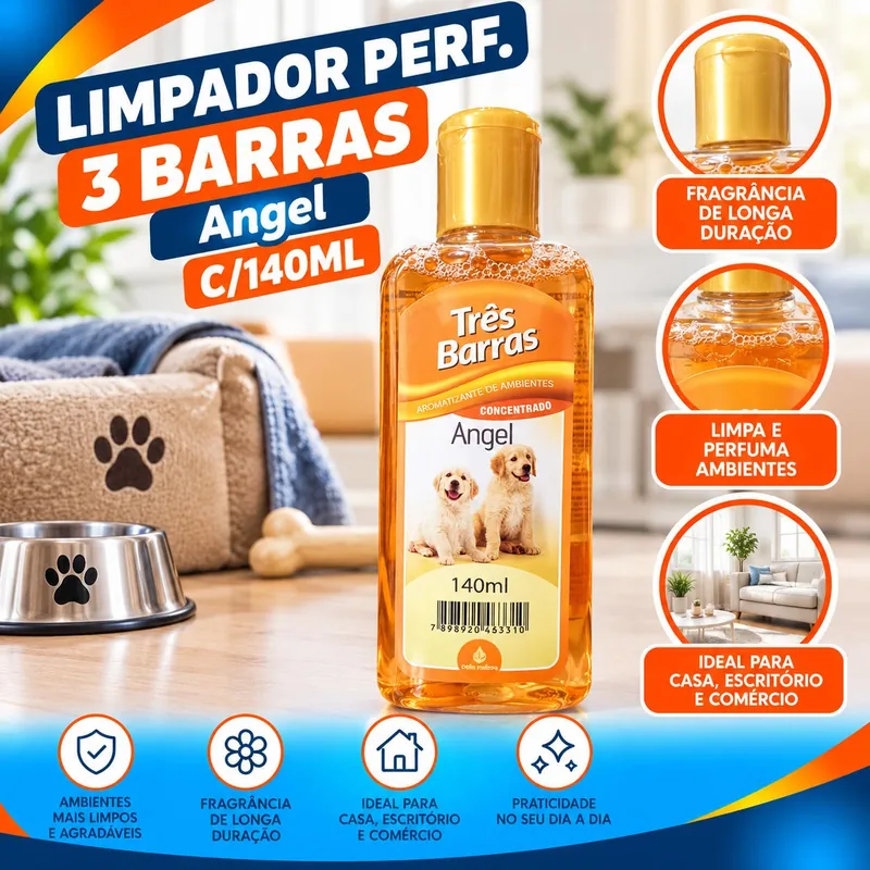 Limpador Perf. 3 Barras Angel C/140ML