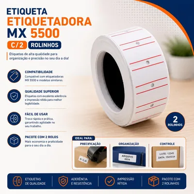 Etiqueta Etiquetadora Mx 5500 C/2 (63886)
