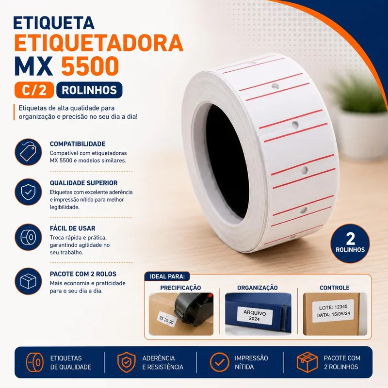 Etiqueta Etiquetadora Mx 5500 C/2 (63886)