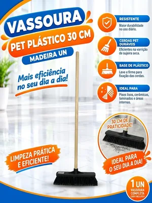 Vassoura Pet Plastico 30CM (E109)