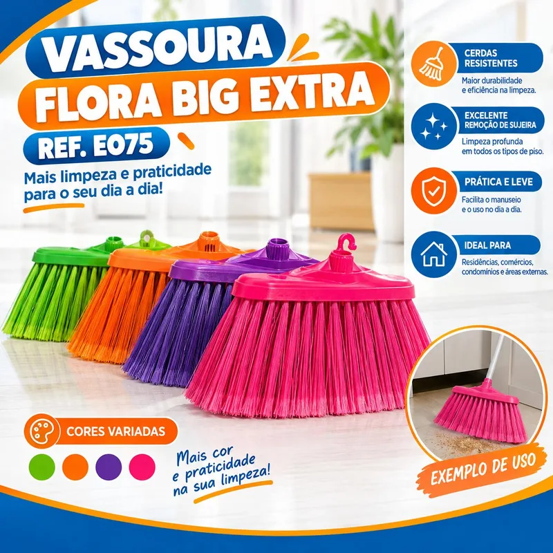 Vassoura Flora Big Extra (E075)