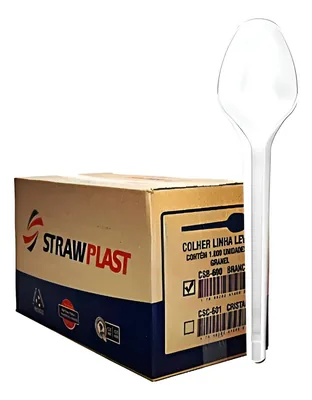 Colher Sobremesa Cristal Straw. (10330342) C/1000