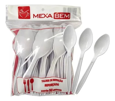 Colher Refeicao Master Branca Mexabem C/500