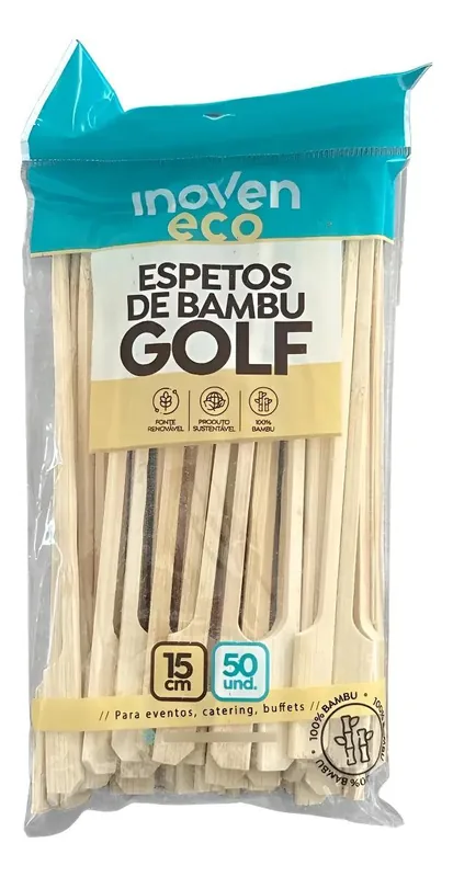 Espeto Bambu 15 Cm Golf C/50