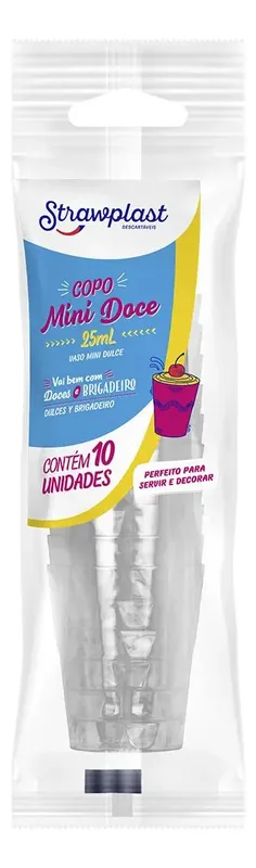 Copo Cristal 025 Ml Mini Doce Cristal Straw 545 C/10