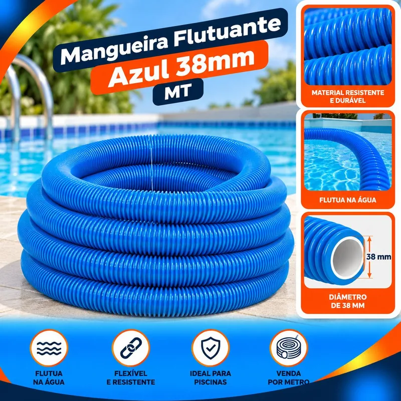 Mangueira Flutuante Azul 38MM Mt