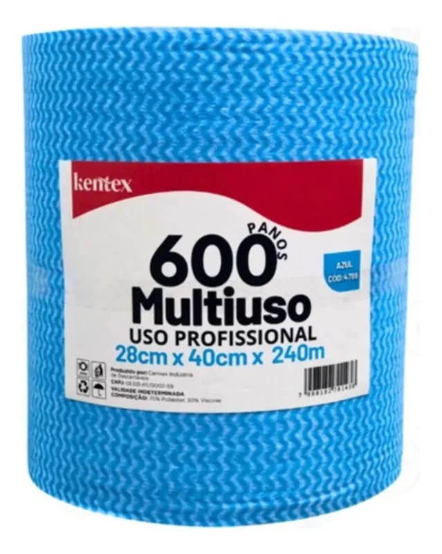 Pano Mult. 28CM Azul 600 Panos (life Clean/kentex)