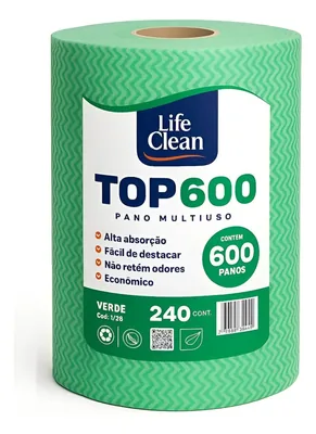 Pano Mult. 28CM Verde 600 Panos (life Clean/kentex)
