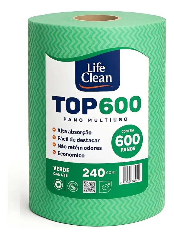 Pano Mult. 28CM Verde 600 Panos (life Clean/kentex)