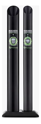 Suporte Pvc Lixo Copos Agua/cafe Premisse Preto (34028202)