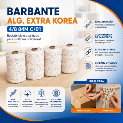 Barbante Alg. Extra Korea 4/8 84M C/01 Rl (3115)