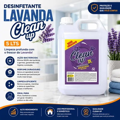 Desinfetante Lavanda Clean Up 5 Lts