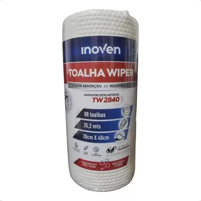 Toalha Wiper 28X40CM TW2840 78GR Branco C/88FOLHAS