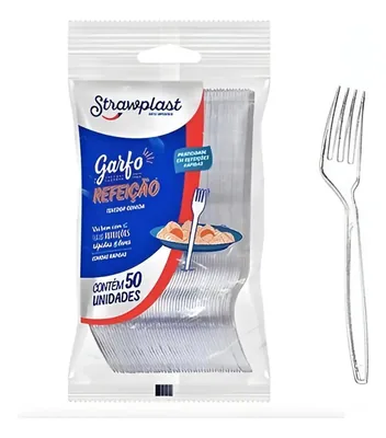 Garfo Refeicao Cristal Strawplast (GSC-503) C/50