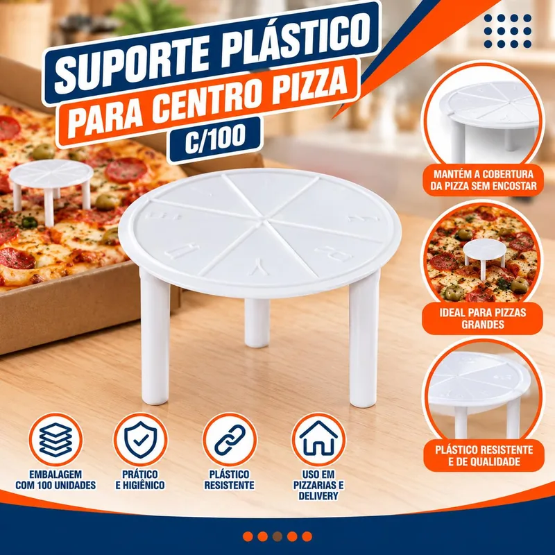 Suporte Plast. P/centro Pizza C/100