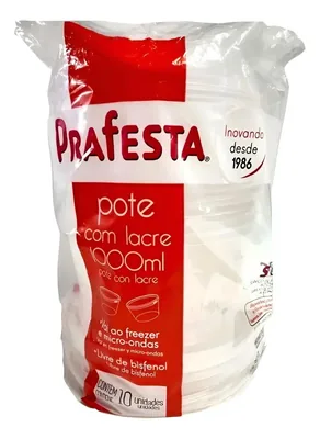 Pote 1000 Ml (prafesta) com Lacre C/10 (8809)