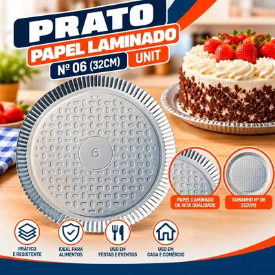 Prato Pap. Lam. N.06 (32CM) Un