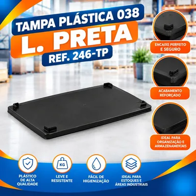 Tampa Plast. 038 L.preta Ref. 246-TP Bolivar