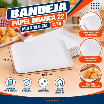 Bandeja Pap. Brc. 22 (16,0X19,5) C/10