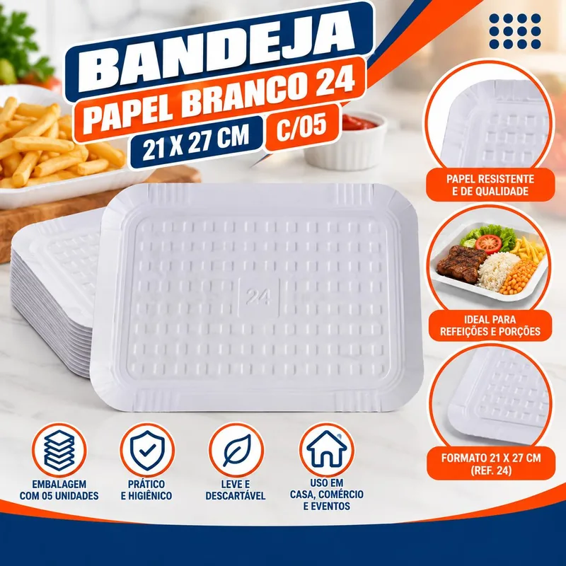 Bandeja Pap. Brc. 24 (21 X 27 Cm.) C/05
