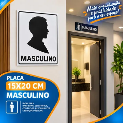 Placa 15X20 Masculino Un