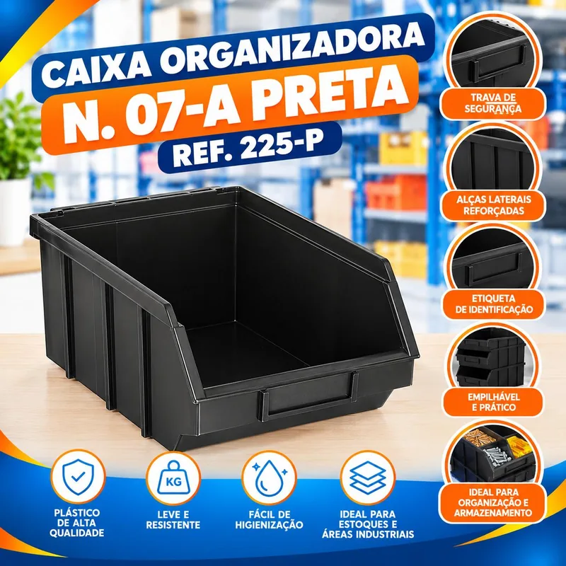 Caixa Organiz. N. 07- A Preta REF.225-P Bolivar