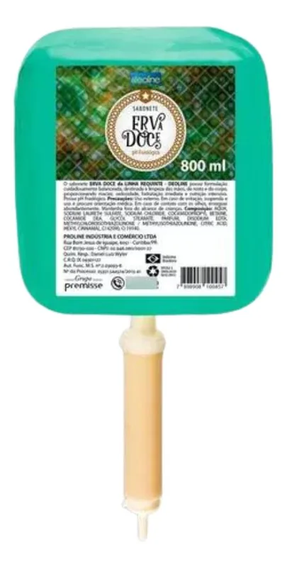 Sabonete Liq. Erva Doce (premium) Premisse Refil 800ML