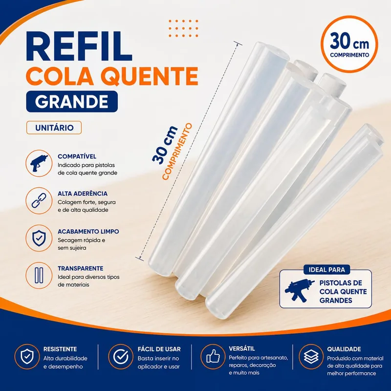 Refil Grande p/ Cola Quente Un (85195)
