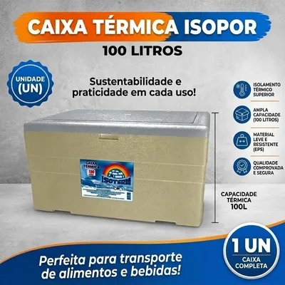Caixa Isopor 100 Litros Isoform Un