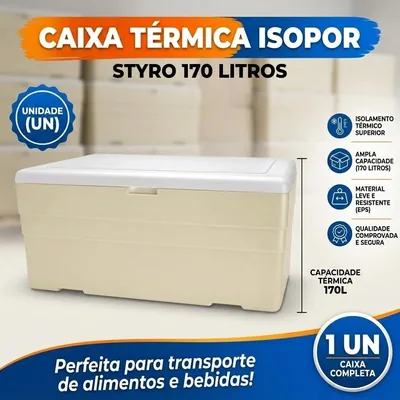 Caixa Isopor 170 Litros Styro / Isoterm Un