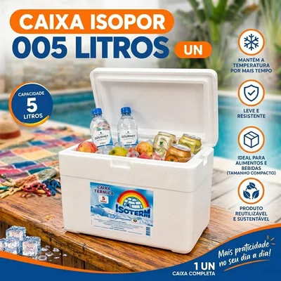 Caixa Isopor 005 Litros Isoterm Un
