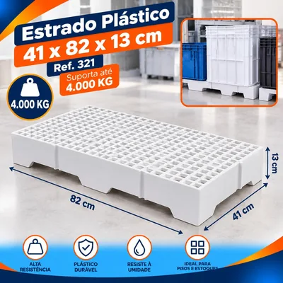 Estrado (4000KG) Branco 41X82X13 REF.321 Bolivar