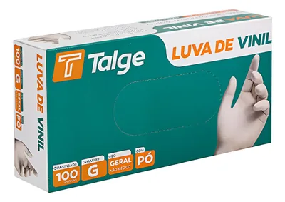 Luva Vinil Procedimento (talcada) -g- C/100