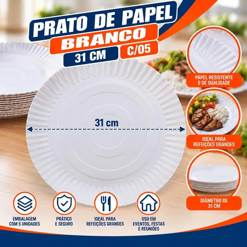 Prato Pap. Brc. 08 (31CM) C/05