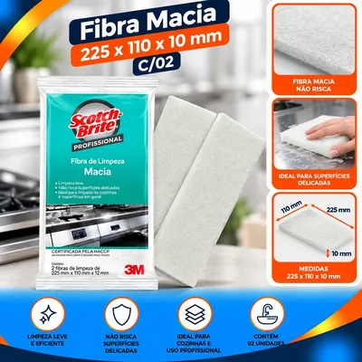 Fibra Macia 225X110X10MM -scotch Brite- (3M) C/02