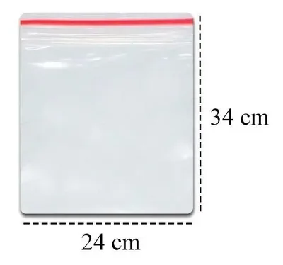 Saco Plastico (zip) N 10 24X34X0.08 C/100