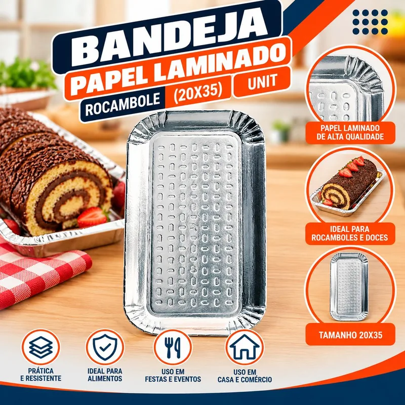 Bandeja Pap. Lam. Rocambole (20X35) Un