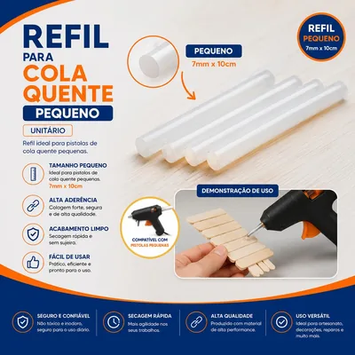 Refil Pequeno P/cola Quente Un