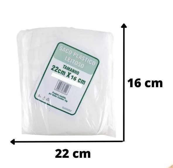Saco Plastico (leit) 22X16X06 C/1 Kg