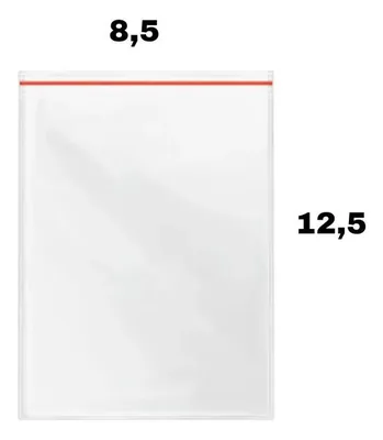 Saco Plastico (zip) N 04 08,5X12,5X0.08 C/100