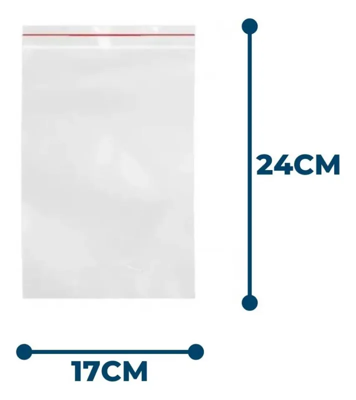 Saco Plastico (zip) N 08 17X24X0.08 C/100