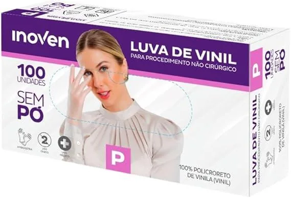 Luva Vinil Procedimento (sem Po) - P - C/100